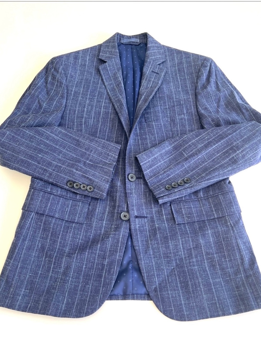 Ryan Seacrest Distinction Navy Pinstripe Sport Coat